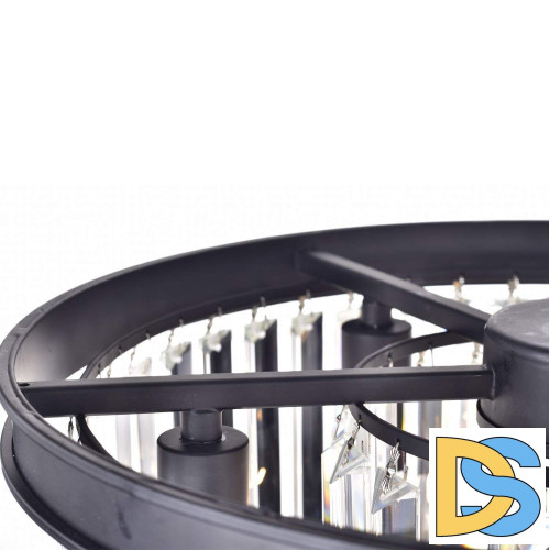 Подвесная люстра Delight Collection 1920s Odeon KR0387P-6B/P black/clear