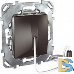 Выключатель кнопочный со шнурком (звонок), Графит, серия UNICA TOP/CLASS, Schneider Electric