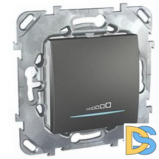 Диммер нажимной (кнопочный) 400Вт для л/н и эл.трансф., Графит, серия UNICA TOP/CLASS, Schneider Electric