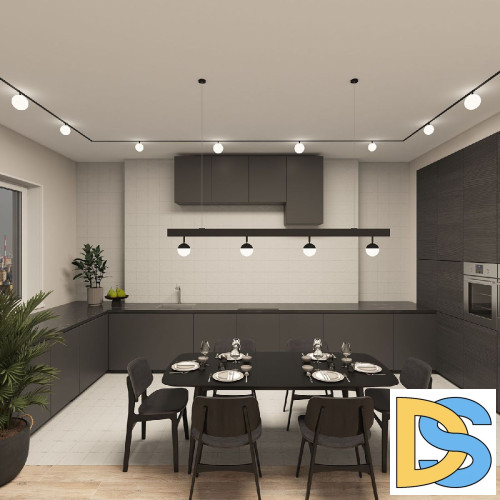 Трековый однофазный светильник Denkirs Smart Moon DK8055-BK