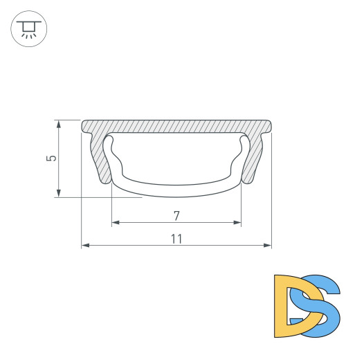 Алюминиевый профиль Arlight ARH-BENT-W11-2000 ANOD BLACK 039583