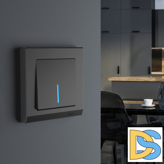 Рамка на 1 пост (черный) W0011808