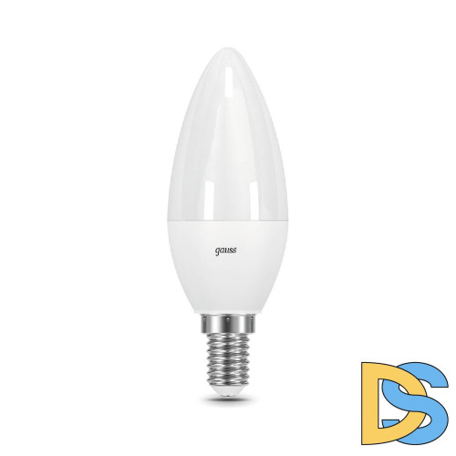 Лампа светодиодная диммируемая Gauss E14 7W 6500K свеча матовая 103101307-D