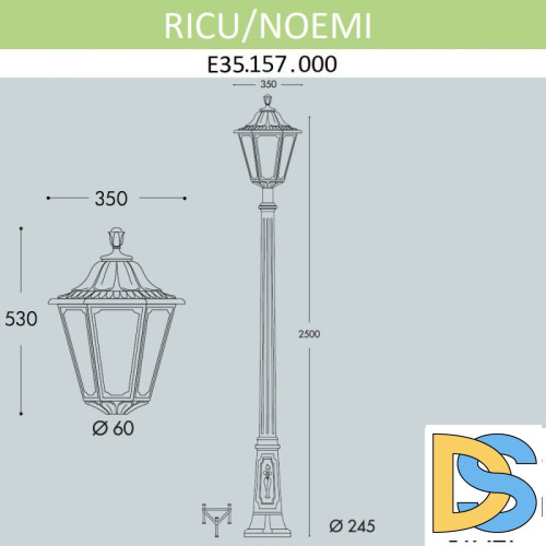 Садовый светильник Fumagalli E35.157.000.AYH27