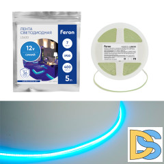 Светодиодная лента Feron LS630 12В 7Вт/м Синий 5м IP20 48953