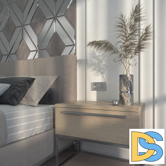 Розетка с заземлением (серебряный) W1271006