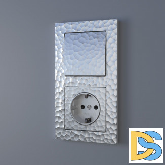 Розетка с заземлением (серебряный) W1271006