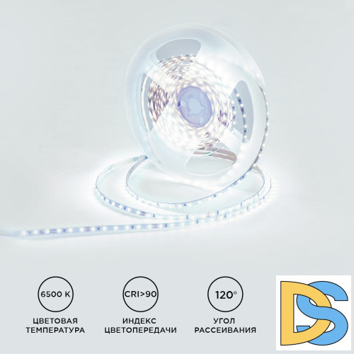 Светодиодная лента Apeyron 24В 5,4Вт/м smd2216, 120д/м IP20 480Лм/м 5м 6500К R00-380
