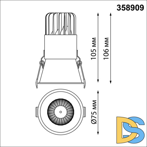 Встраиваемый светильник Novotech Lang 358909