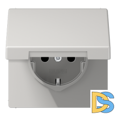 Розетка 2K+З с крышкой Jung LS1520KLLG