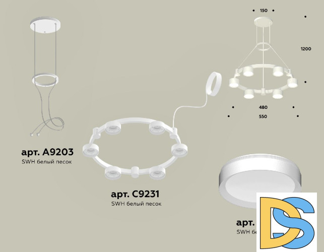 Подвесная люстра Ambrella Light Traditional (A9203, C9231, N8112) XR92031100