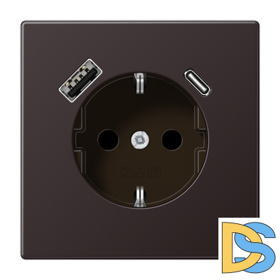 Розетка 2K+З USB Typ AC Jung AL1520-15CAD