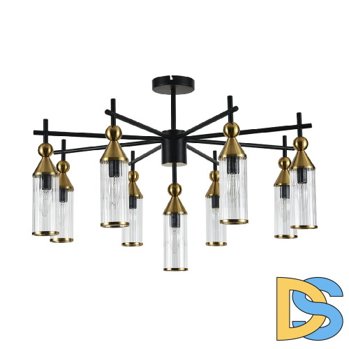 Люстра на штанге Indigo Torazzo 13037/9R Black V000529