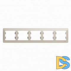 Рамка 5-ая (пятерная), Молочный, серия Glossa, Schneider Electric