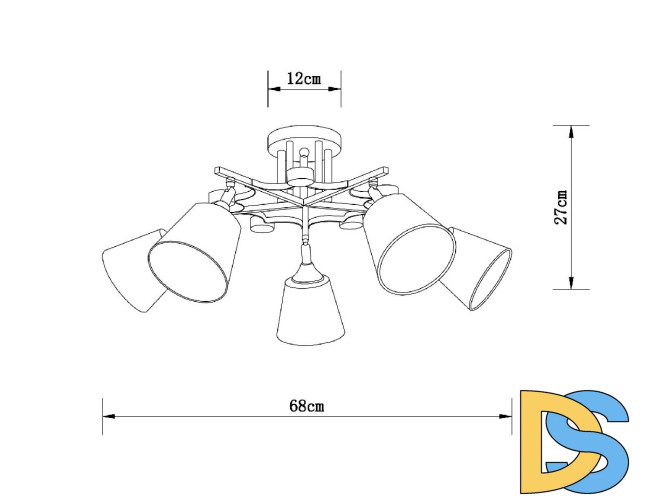 Потолочная люстра Arte Lamp Glassy A5078PL-5BK