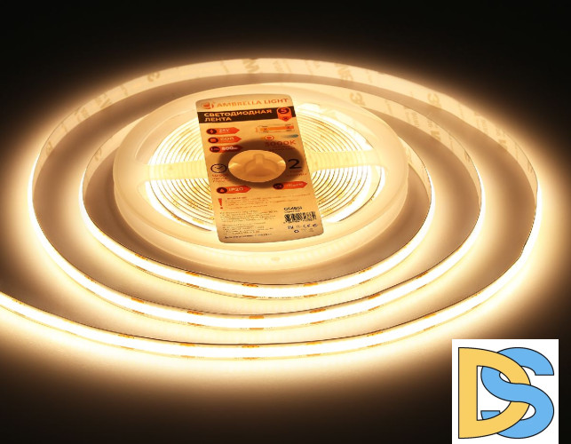 Светодиодная лента Ambrella Light Illumination 24В COB 10Вт/м 3000K 5м IP20 GS4651