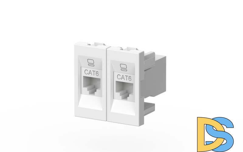 Розетка компьютерная двухместная (Cat 6) ELBI Moda Vox 611-040232-248