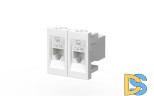 Розетка компьютерная двухместная (Cat 6) ELBI Moda Vox 611-040232-248
