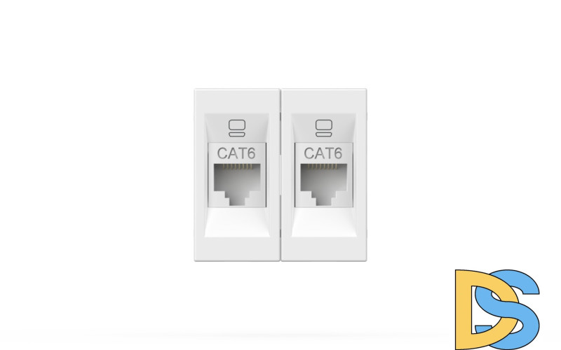 Розетка компьютерная двухместная (Cat 6) ELBI Moda Vox 611-040232-248