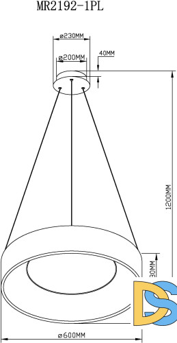 Подвесная люстра Myfar Shannon MR2192-1PL