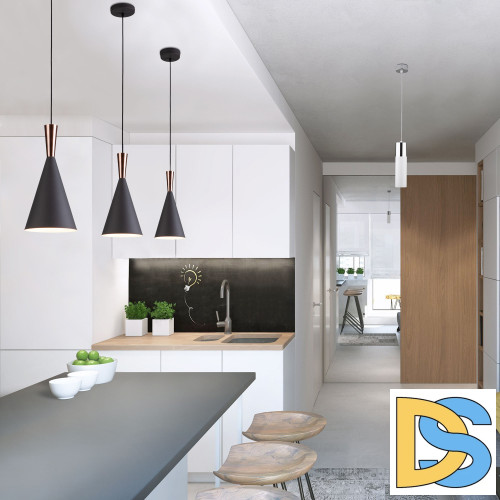 Подвесной светильник Eurosvet Double Topper 50135/1 LED хром/белый