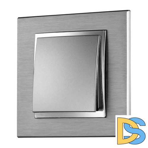 Выключатель одноклавишный Mono Electric Despina-Larissa 10А 250В серебро 500-002125-100