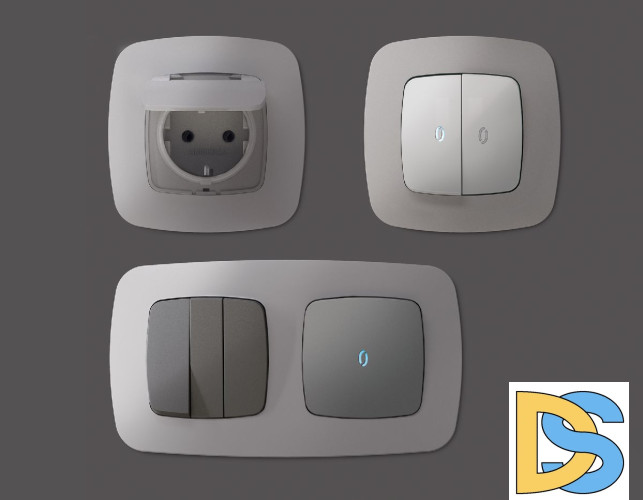 Рамка двухместная Ambrella Volt Ecta OF140502