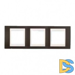 Рамка 3-ая (тройная), Какао/Белый, серия Unica, Schneider Electric
