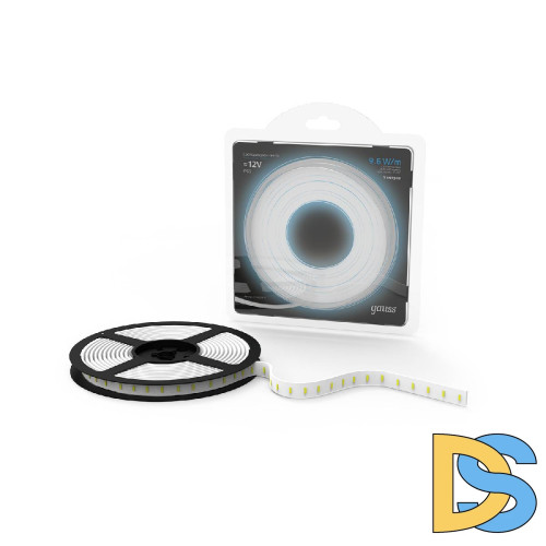 Светодиодная влагозащищенная лента Gauss 9,6W/m 120LED/m 2835SMD холодный белый 5M 311000310