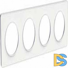 Рамка 4-ая (четверная), Белый, серия Odace, Schneider Electric