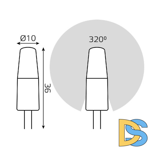 Лампа светодиодная Gauss G4 2W 4100K прозрачная 107707202