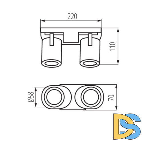 Cпот Kanlux Laurin EL-2I W 29122