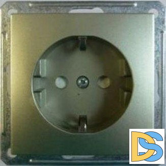 Розетка 1-ая электрическая, с заземлением, Шампань, серия Wessen 59, Schneider Electric