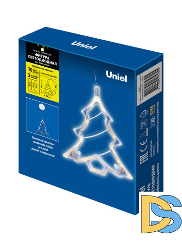 Подвесной светодиодный светильник «Ёлочка» Uniel (UL-00007254) ULD-H1620-010/STA/3AAA Warm White IP20 Xmas Tree