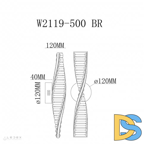 Настенный светильник iLedex Woodstock W2119-500 BR