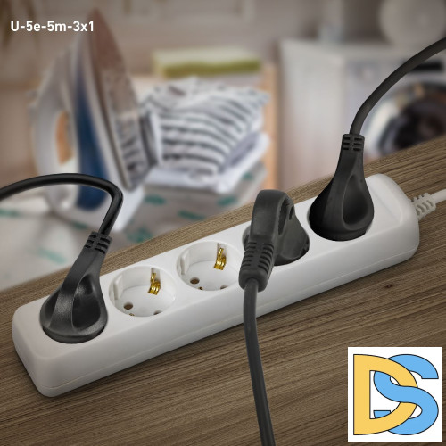 Удлинитель электрический Эра U-5e-5m-3x1 Б0028377