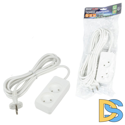 Удлинитель бытовой Uniel Ultra S-CU2-5 WHITE UL-00009978