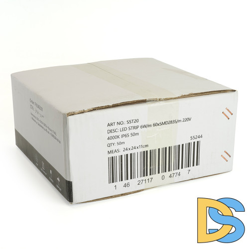 Светодиодная лента Saffit SST20 220В 6Вт/м 4000К 50м IP65 55244
