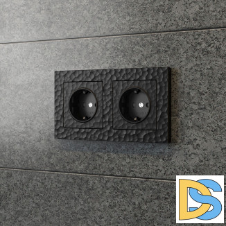 Розетка с заземлением (черный) W1271008