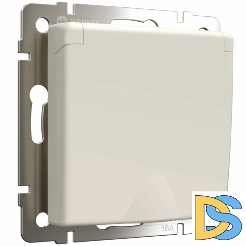 Розетка с заземлением и шторками c крышкой Werkel 4690389184765 W1171262