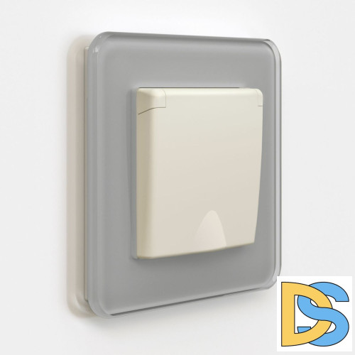 Розетка с заземлением и шторками c крышкой Werkel 4690389184765 W1171262