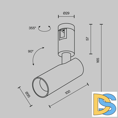 Трековый магнитный светильник Maytoni Focus Led TR144-1-5W4K-W-BS