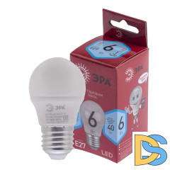 Лампа светодиодная Эра E27 6W 4000K LED P45-6W-840-E27 R Б0049644
