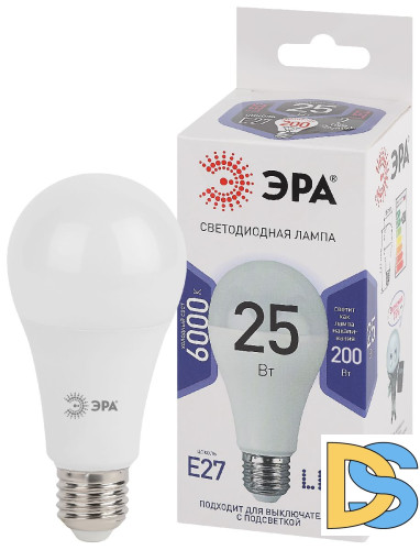 Лампа светодиодная Эра E27 25W 6000K LED A65-25W-860-E27 Б0035336