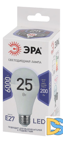 Лампа светодиодная Эра E27 25W 6000K LED A65-25W-860-E27 Б0035336