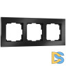 Рамка на 3 поста Werkel Aluminium (черный алюминий) W0031708