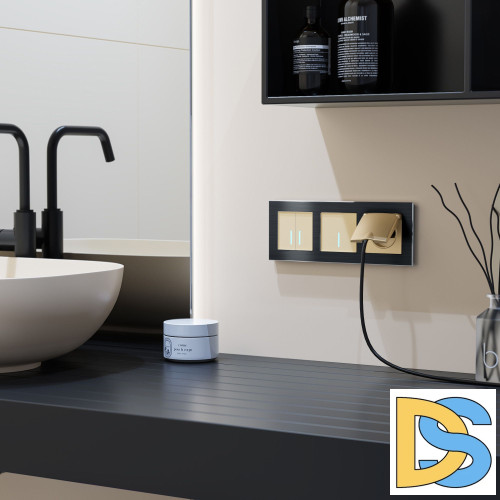 Рамка на 3 поста Werkel Aluminium (черный алюминий) W0031708