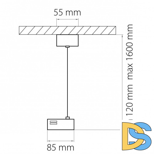 Питание подвесное Lightstar Track 1 white 502196