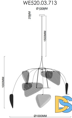 Подвесной светильник Wertmark Palma WE520.03.713