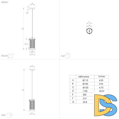 Подвесной светильник Eglo Pinto Textil 1 900341